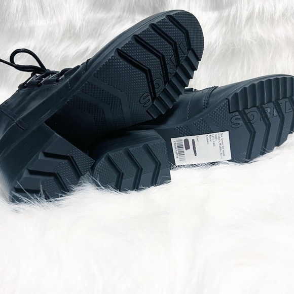 Sorel NWT Black Cate Lace-Up All-Leather Bootie Size 6.5 - Picture 14 of 16